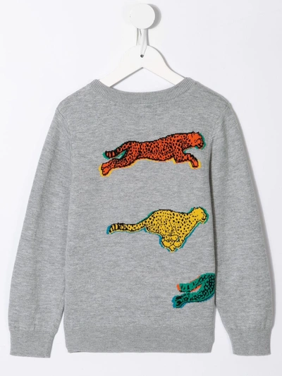 Paul Smith Junior Cheetah Print Sweatshirt In Grey