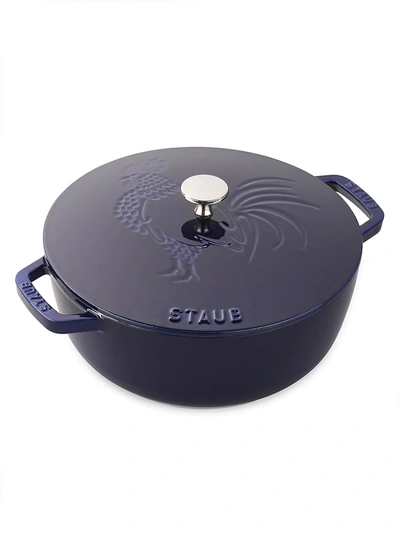 Shop Staub 3.75-quart Essential Rooster French Oven In Dark Blue