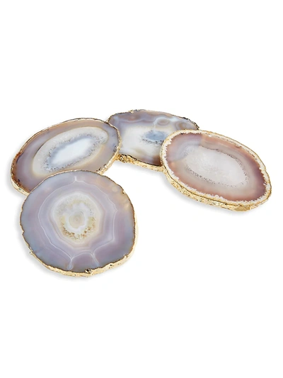 Shop Anna New York Lumino Agate 4-piece Coaster Set