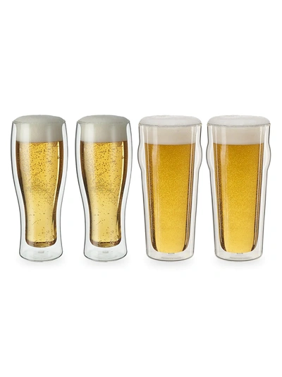 Shop Zwilling J.a. Henckels Promo 4-piece Double Wall Beer Glass Set