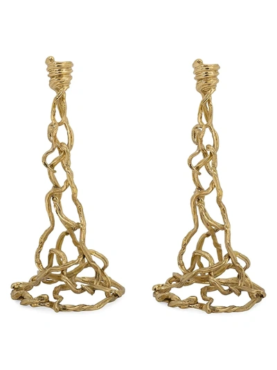 Shop Michael Aram Wisteria Gold 2-piece Brass Candleholder Set