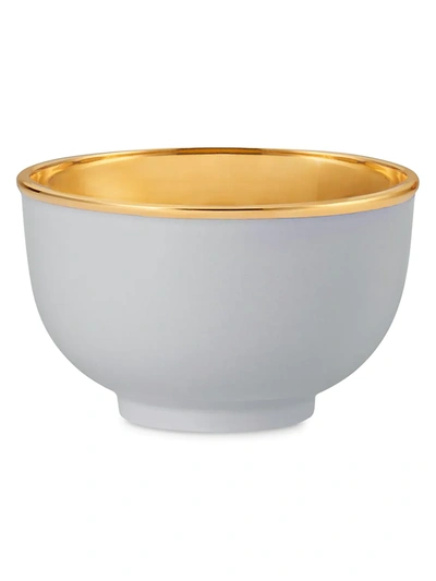 Shop Aerin Elia 18k Yellow Goldplated & Ceramic Bowl In Dove