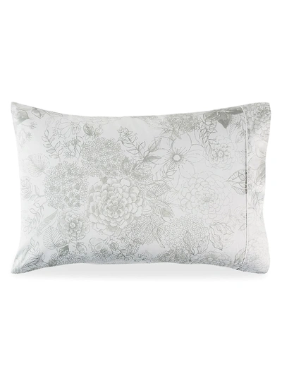 Shop Anne De Solene Muse 2-piece Botanical Pillowcase Set In Grey