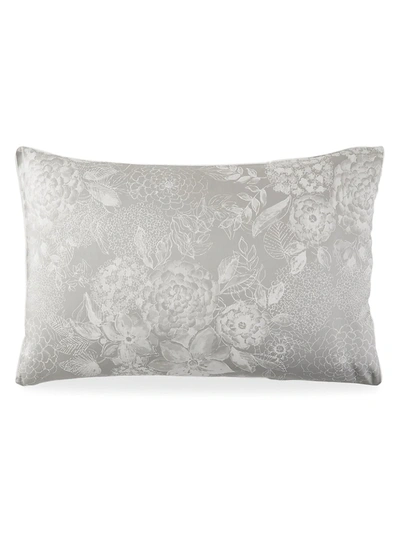 Shop Anne De Solene Muse Botanical Sateen Pillow Sham In Grey