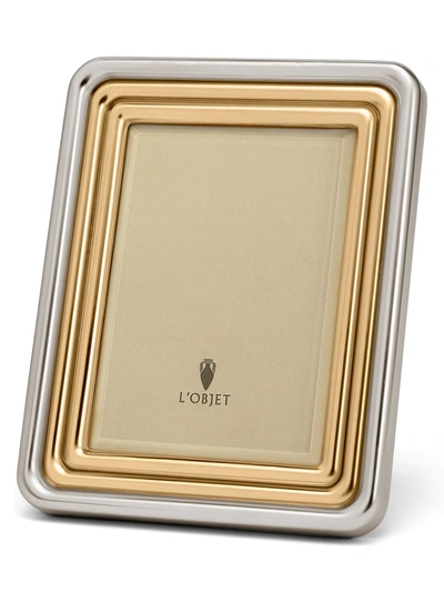 Shop L'objet Concorde Picture Frame In Gold Plate