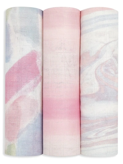 Shop Aden + Anais Baby Girl's Florentine Bamboo Swaddle Blanket In Pink