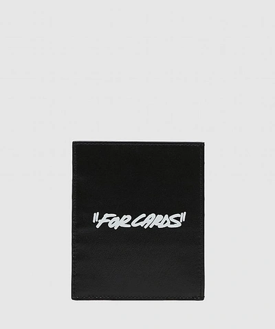 Shop Off-white Quote Card Holder In Black