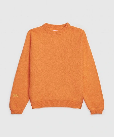 Shop Erl Sleeve Logo Knit In Orange