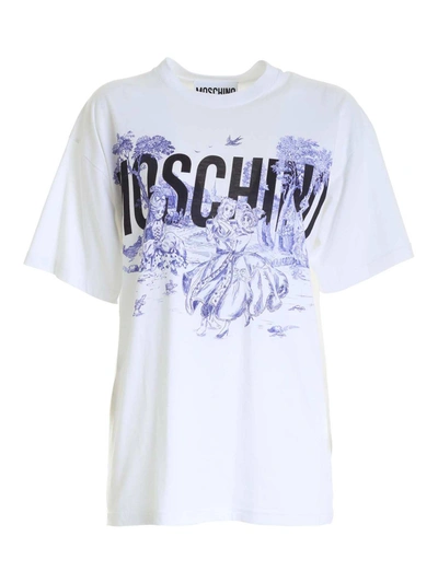 Shop Moschino Tela De Jouy T-shirt In White