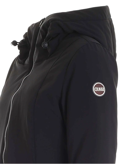 Shop Colmar Originals Tech Fabric Fitted Padded Coat In Black