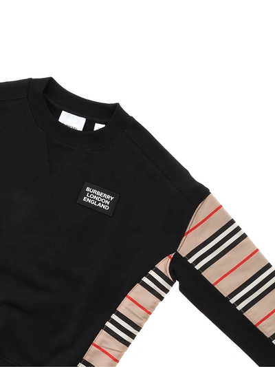 Shop Burberry Hamilton Icon Sweatshirt In Black