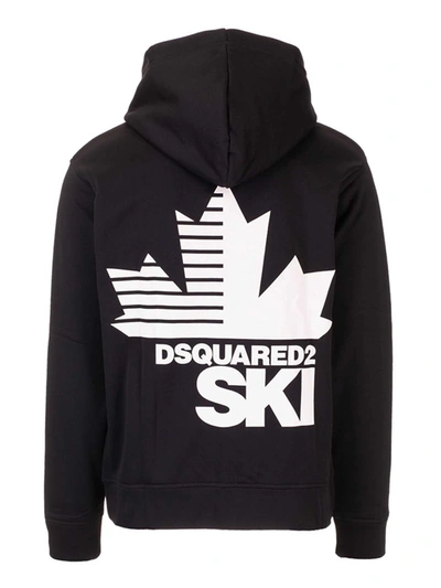 Shop Dsquared2 Tech Fabric Ski Hoodie In Black