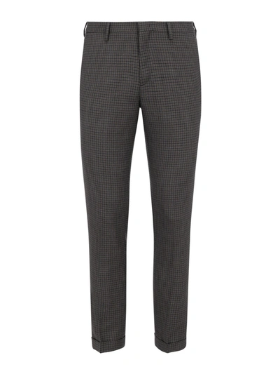 Shop Paul Smith Wool Checked Trousers In Grey