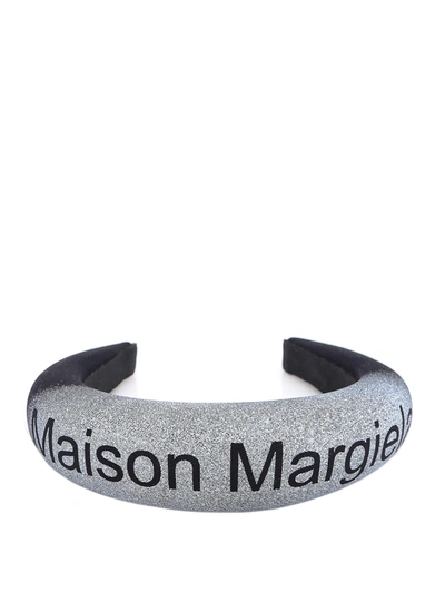 Shop Mm6 Maison Margiela Logo Print Hairband In Multicolour