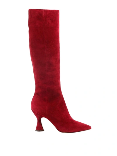 Shop L'autre Chose Suede Boots In Red