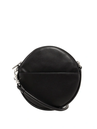 Shop Mm6 Maison Margiela Faux Leather Circle Crossbody Bag In Black