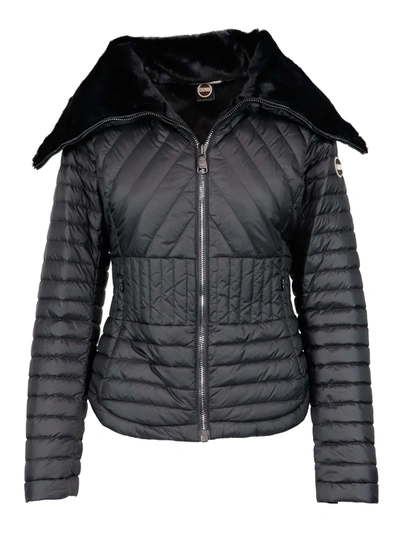 Shop Colmar Originals Faux Fur Lining Puffer Jacket In Black