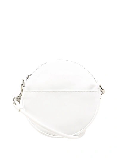 Shop Mm6 Maison Margiela Faux Leather Circle Crossbody Bag In White