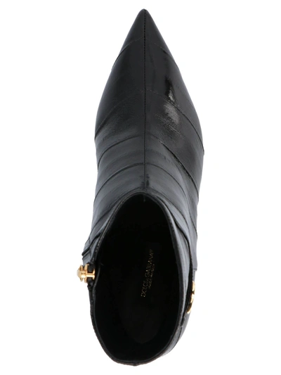 Shop Dolce & Gabbana Cardinale Logo Ankle Boots In Black