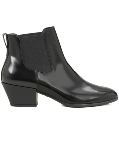 Shop Hogan Texan Ankle Boots Black In Nero