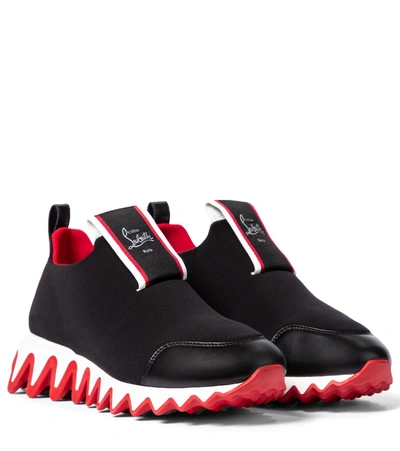 Shop Christian Louboutin Tiketa Run Sneakers In Black