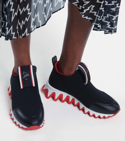 Shop Christian Louboutin Tiketa Run Sneakers In Black