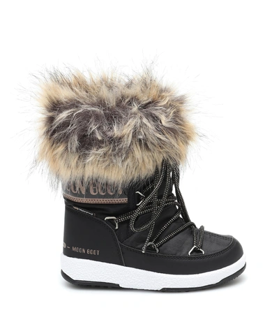 Shop Moon Boot Girl Monaco Low Snow Boots In Black