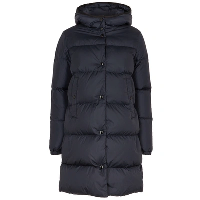 Shop Moncler Burgaux Navy Quilted Shell Jacket