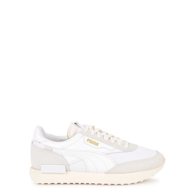 Shop Puma Future Rider Luxe White Panelled Sneakers