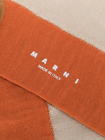 Shop Marni Colour-block Socks In Brown