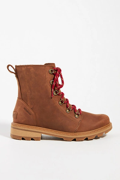 Shop Sorel Lennox Lace-up Boots In Yellow