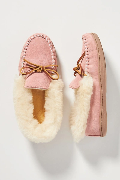 Shop Minnetonka Alpine Moc Slippers In Pink