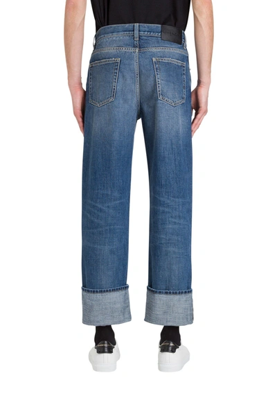 Shop Givenchy Cropped Jeans In Blu