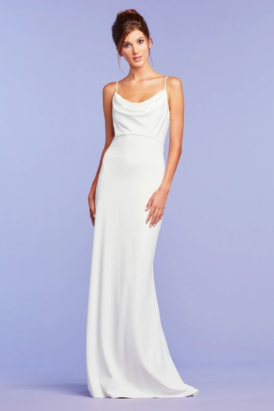 Shop Tadashi Shoji Tucker Draped Slip Gown