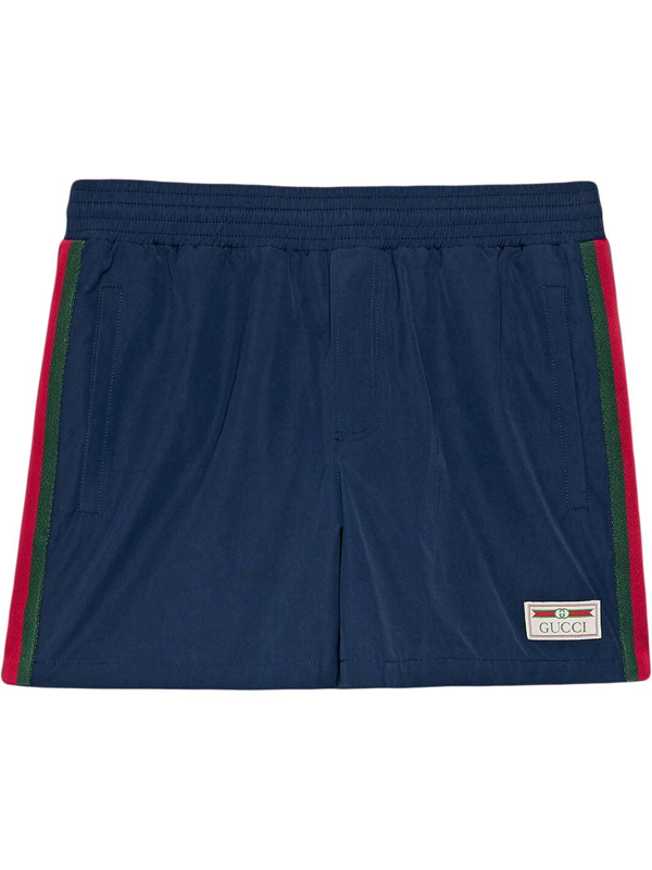 blue gucci swim shorts