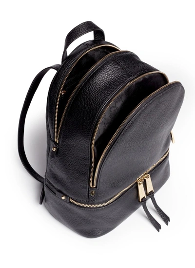 Shop Michael Michael Kors 'rhea' Small 18k Gold Plated Leather Backpack