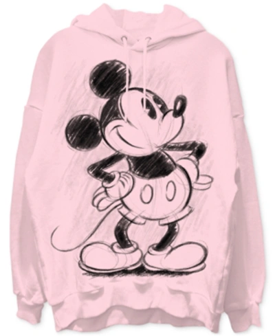 Shop Disney Mickey Mouse Graphic Boyfriend Hoodie In Light Pink