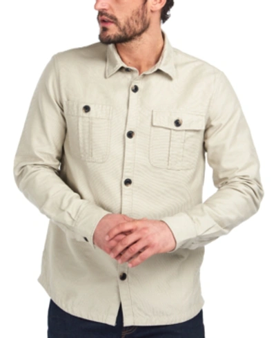 Shop Barbour Men's Wingate Cotton Overshirt In Neutral