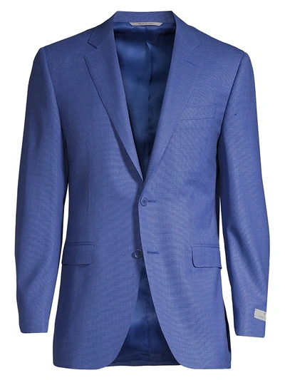 Shop Canali Men's Solid Wool Sportcoat In Dark Blue