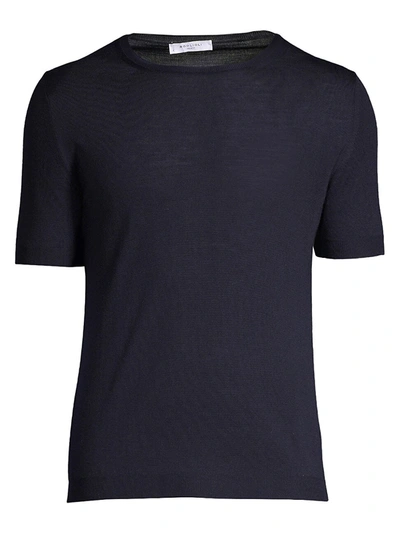 Shop Boglioli Men's Cotton T-shirt In Navy