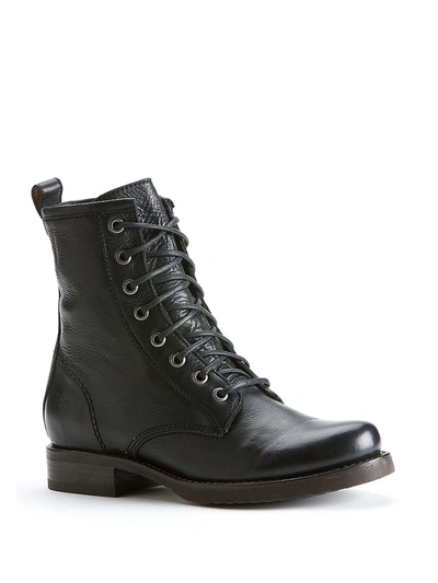 Shop Frye Veronica Leather Combat Boots In Black