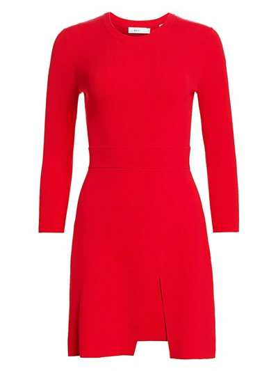 Shop A.l.c Women's Hadley Front Slit Knit Sheath Dress In Apple Red