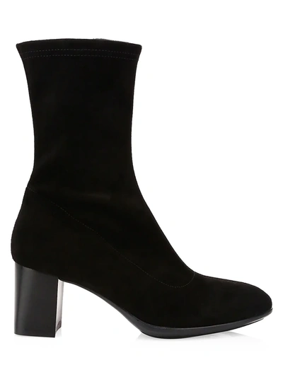 Shop Aquatalia Women's Darianna Stretch Suede Boots In Black