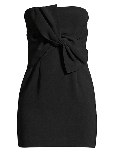 Shop Likely Araya Strapless Twist Mini Dress In Black