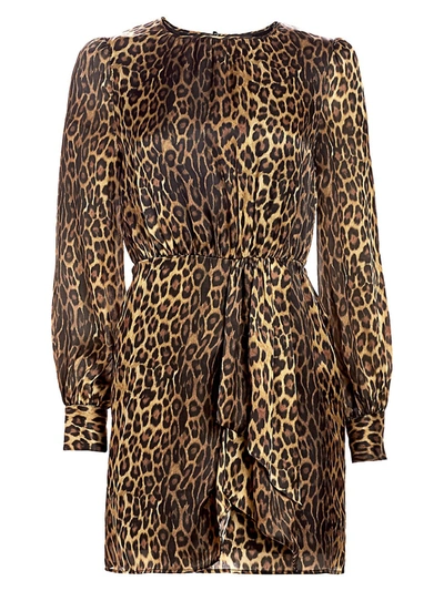 Shop The Kooples Silk Leopard Blouson Dress