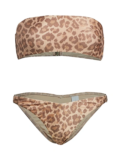 Shop Zimmermann Kirra Leopard-print 2-piece Bandeau Bikini