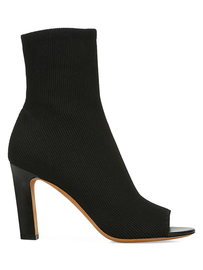 Shop Vince Women's Ezra 2 Peep-toe Sock Boots In Black