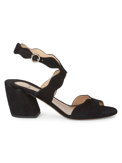 Shop Chloé Women's Laurena Suede Sandals In Black