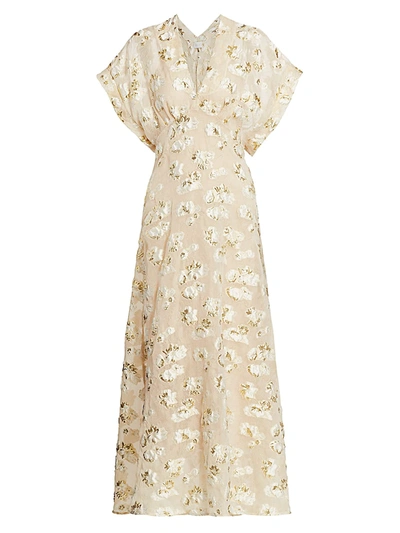 Shop Rachel Comey Women's Floral Pint Maxi Dress In Off White