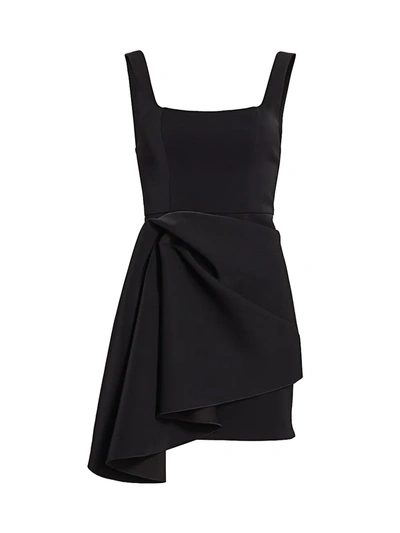 Shop Acler Clarke Scoopneck Knotted Drape Dress In Black